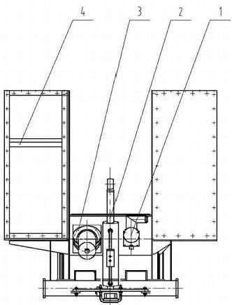 扒渣機后側(cè)示意圖